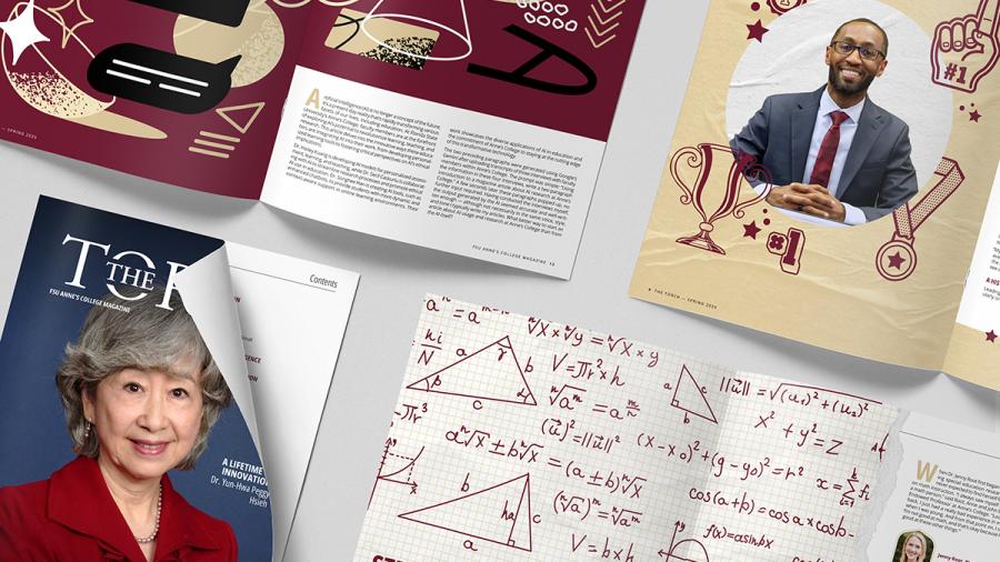 magazines laying open