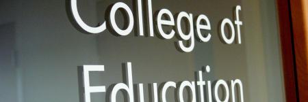College of Education sign at the FSU Stone Building